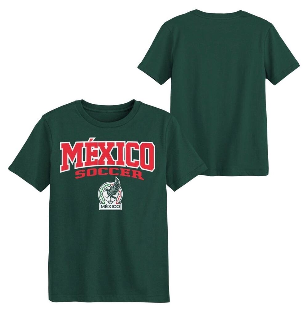 Mexico National Team XS Youth Green Arch-Over Logo Soccer Futbol Tee T-shirt